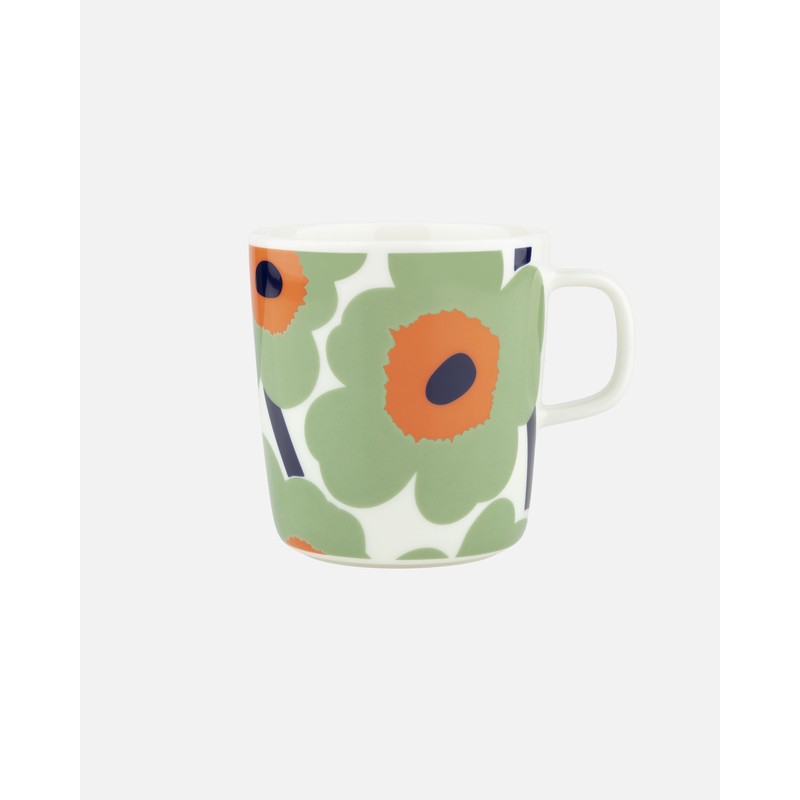 Mug Unikko Marimekko vert et orange